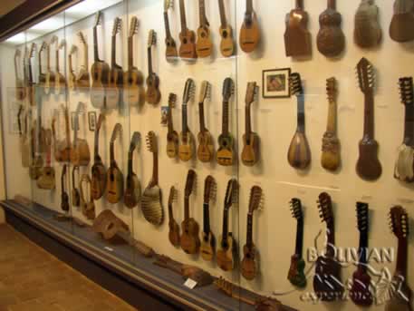 Bolivian musical instruments in the museum of musical instruments, La Paz, Bolivia